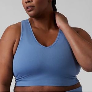 Athleta Aurora Seamless Crop Rib Tank Cottage Blue